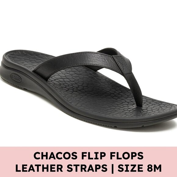Chaco Classic Flip Flops Black Honeycomb Footbed Gorpcore Men’s 8 - Picture 1 of 4